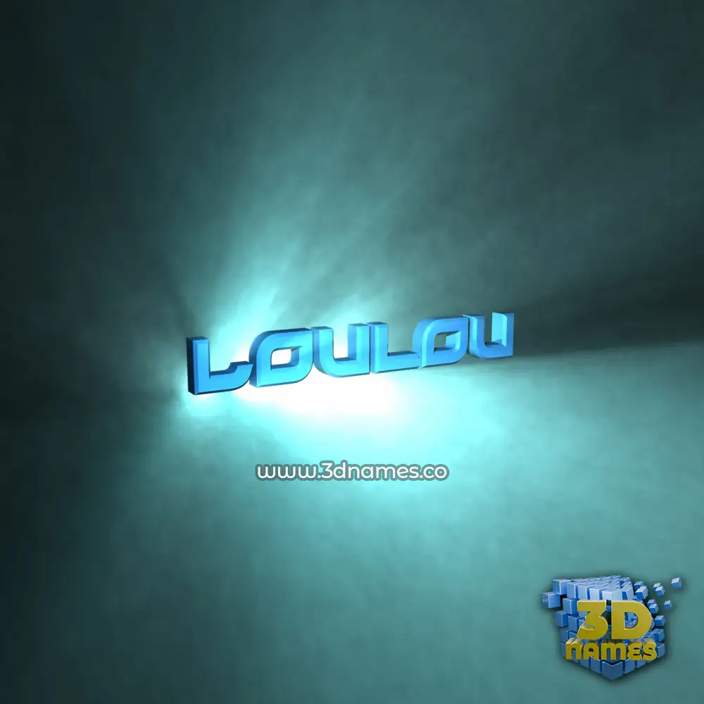 loulou in Light Shine style - 3D name wallpaper