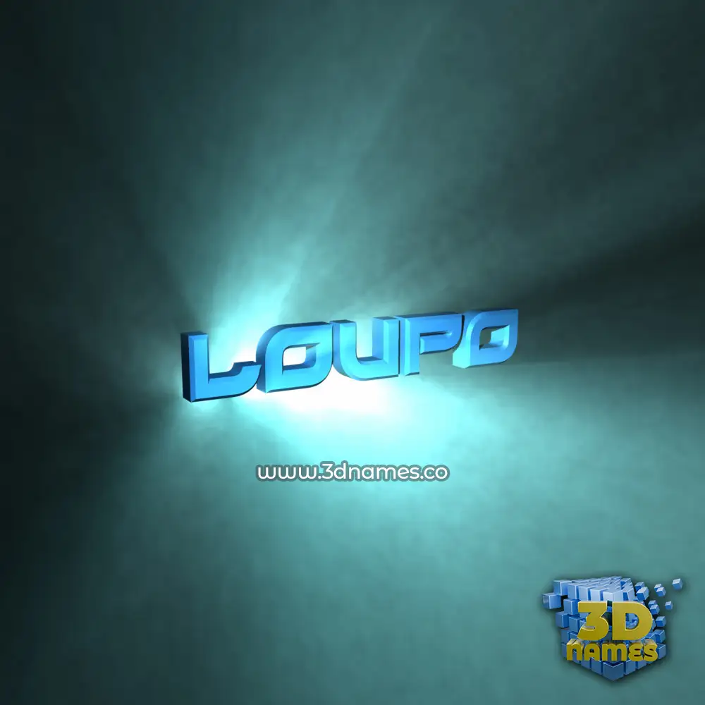loupo in Light Shine style - 3D name wallpaper