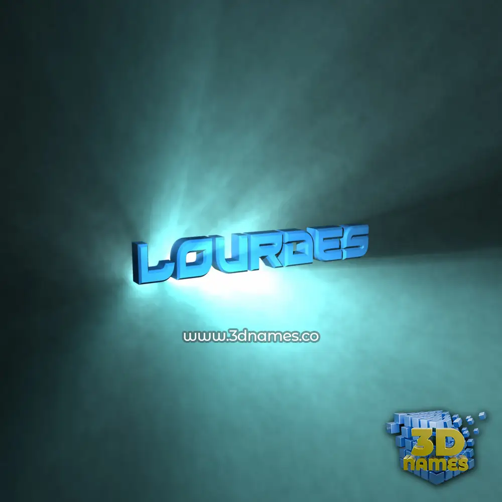lourdes in Light Shine style - 3D name wallpaper