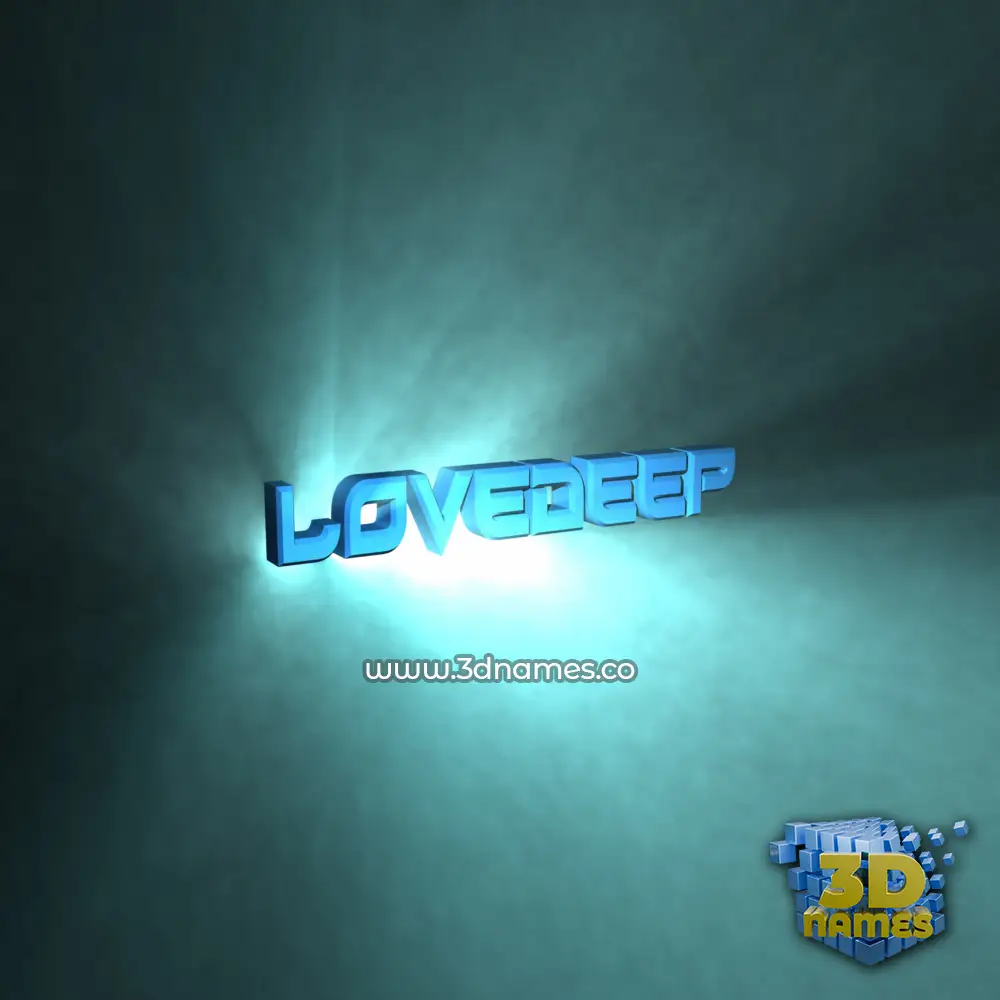 lovedeep in Light Shine style - 3D name wallpaper