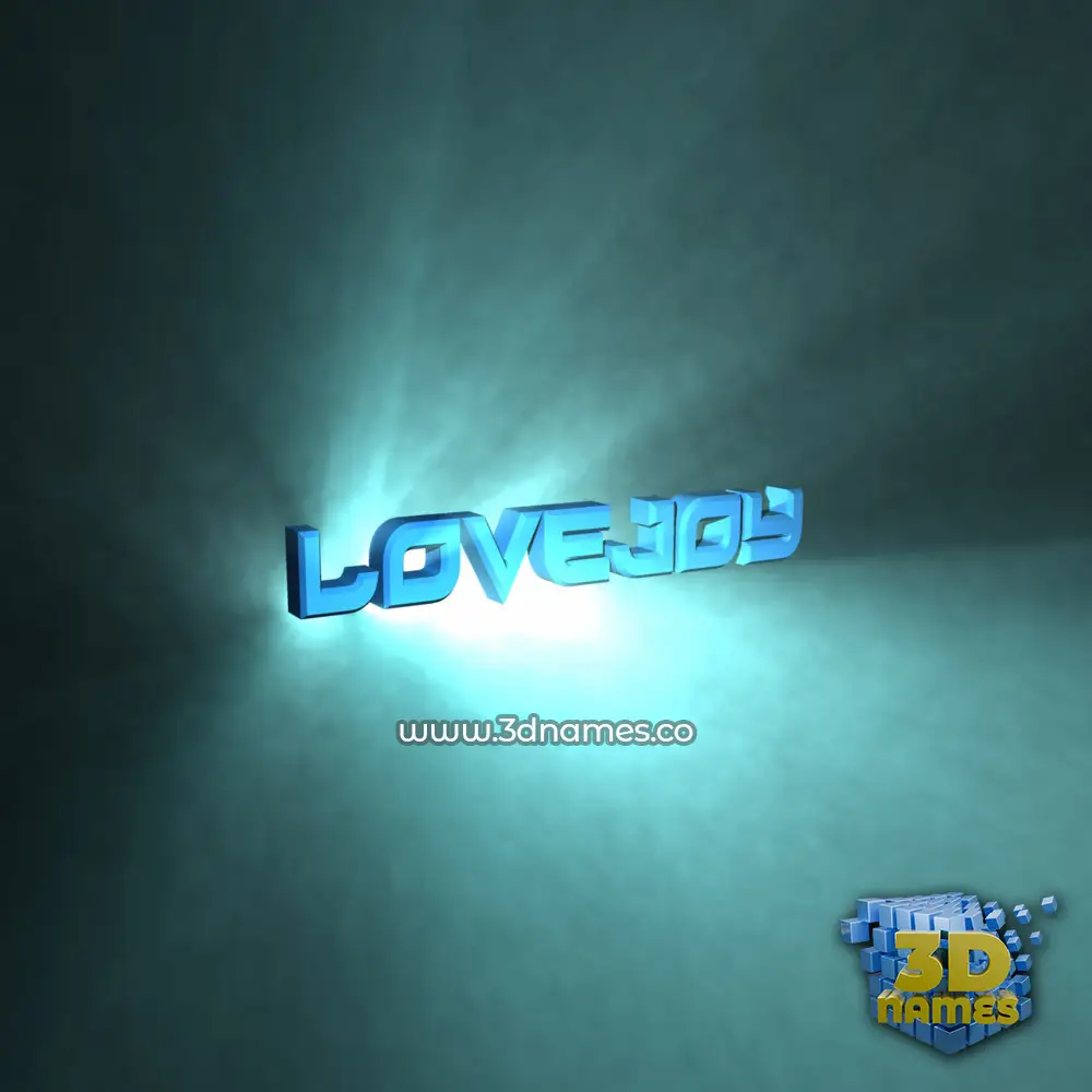 lovejoy in Light Shine style - 3D name wallpaper