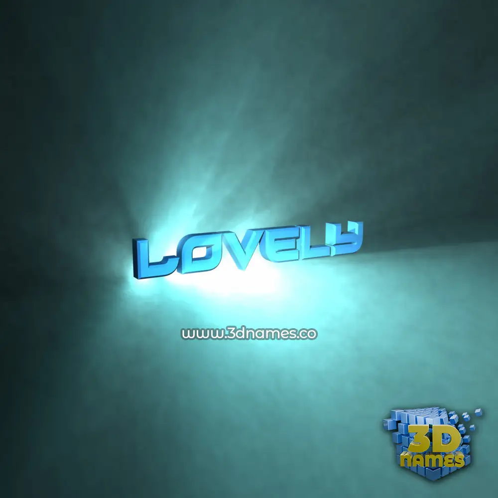 lovely in Light Shine style - 3D name wallpaper