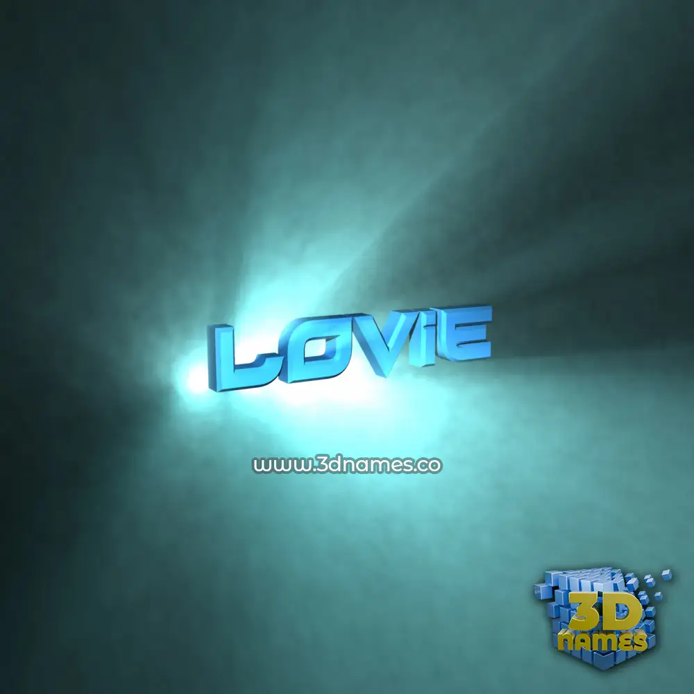 lovie in Light Shine style - 3D name wallpaper