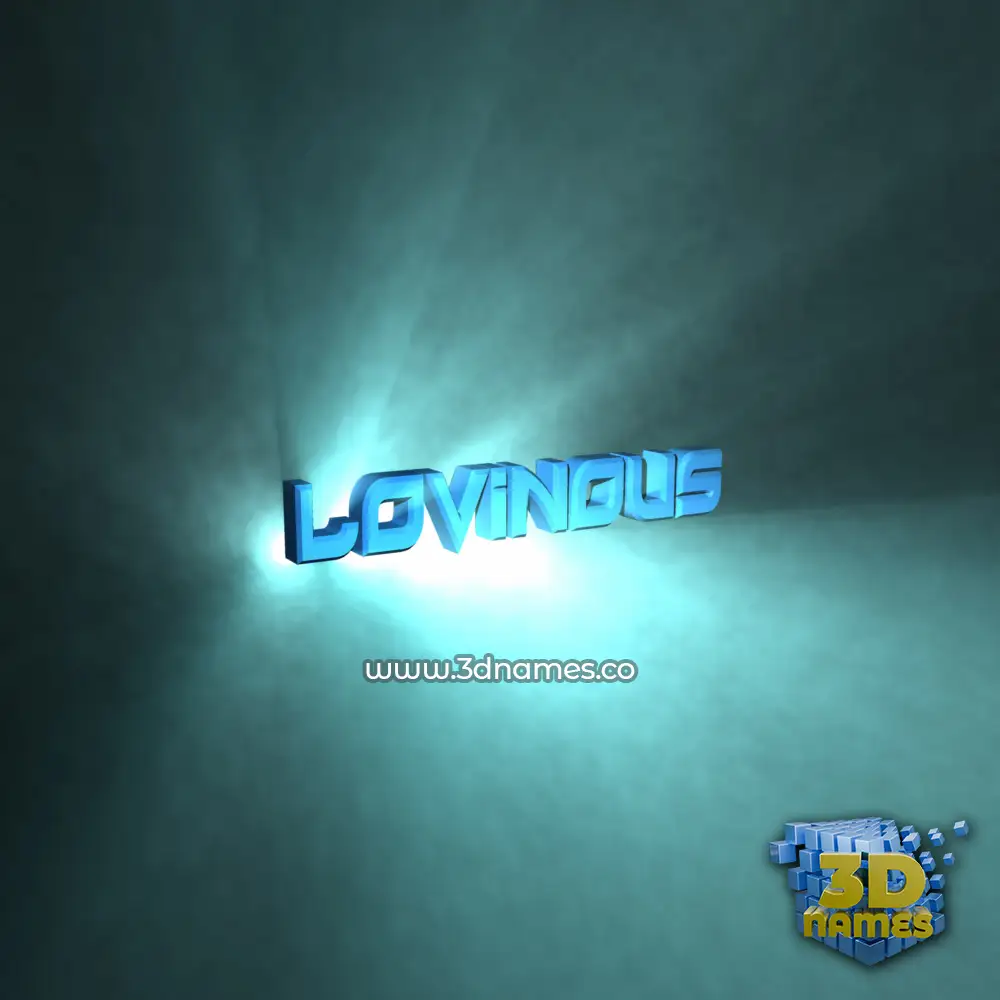 lovinous in Light Shine style - 3D name wallpaper