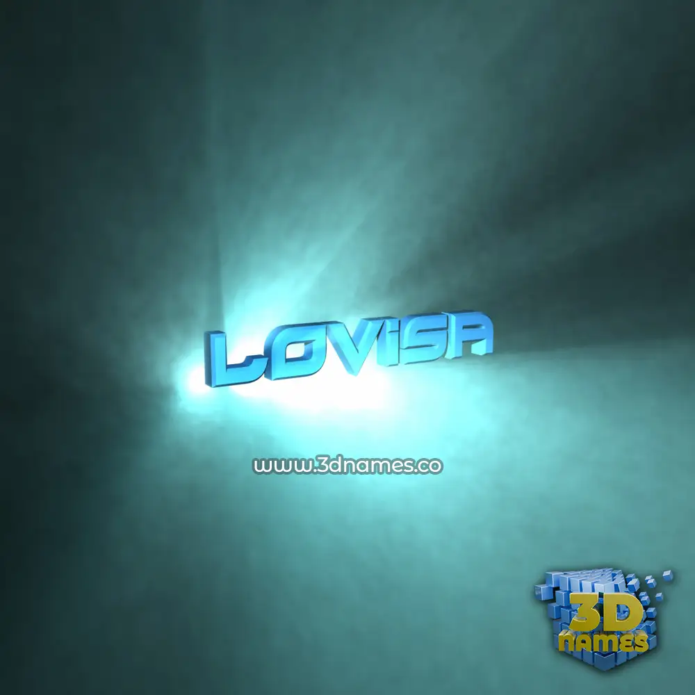 lovisa in Light Shine style - 3D name wallpaper