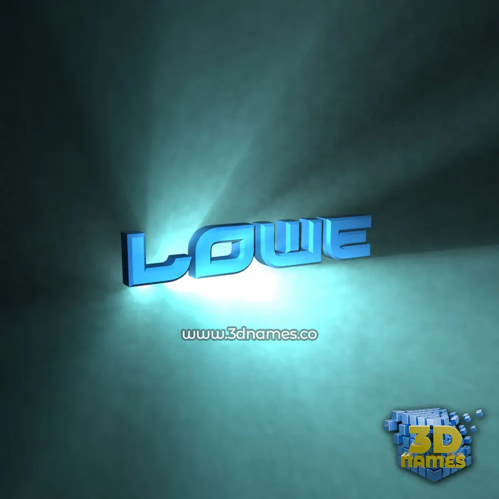 lowe in Light Shine style - 3D name wallpaper