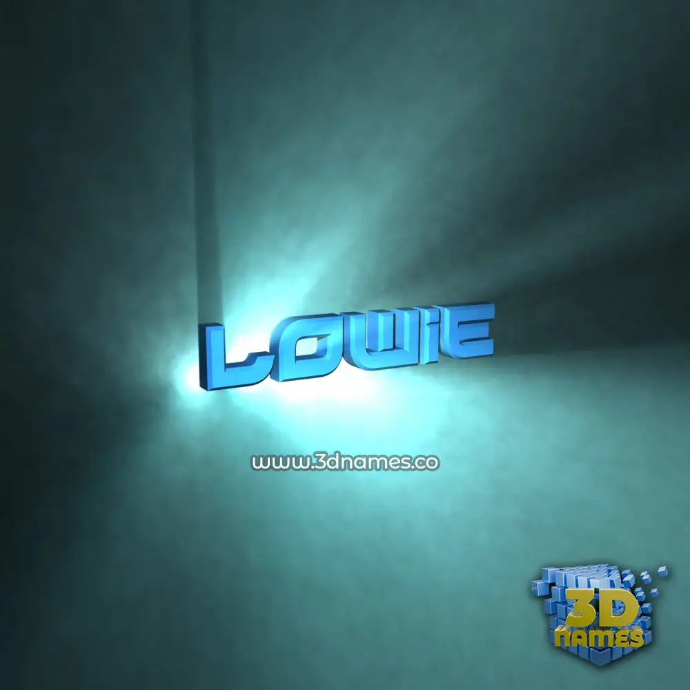 lowie in Light Shine style - 3D name wallpaper