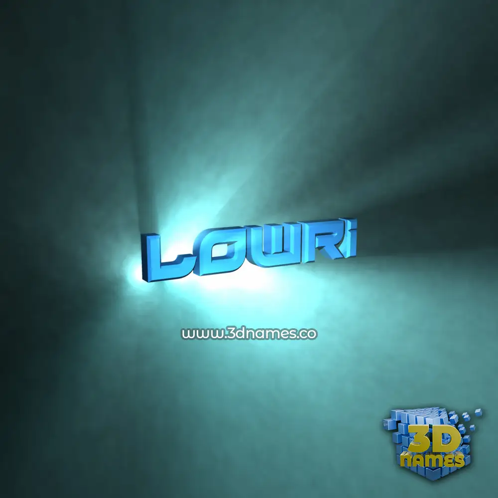 lowri in Light Shine style - 3D name wallpaper