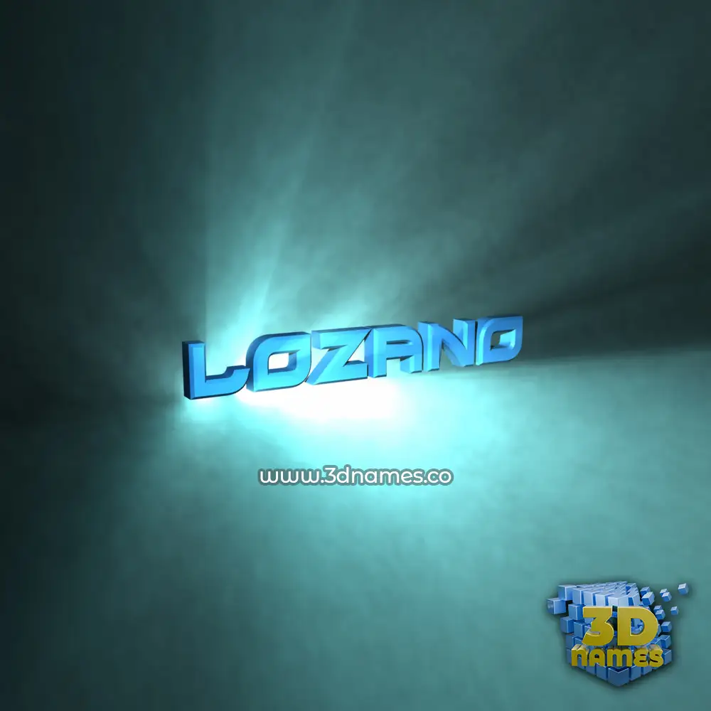lozano in Light Shine style - 3D name wallpaper