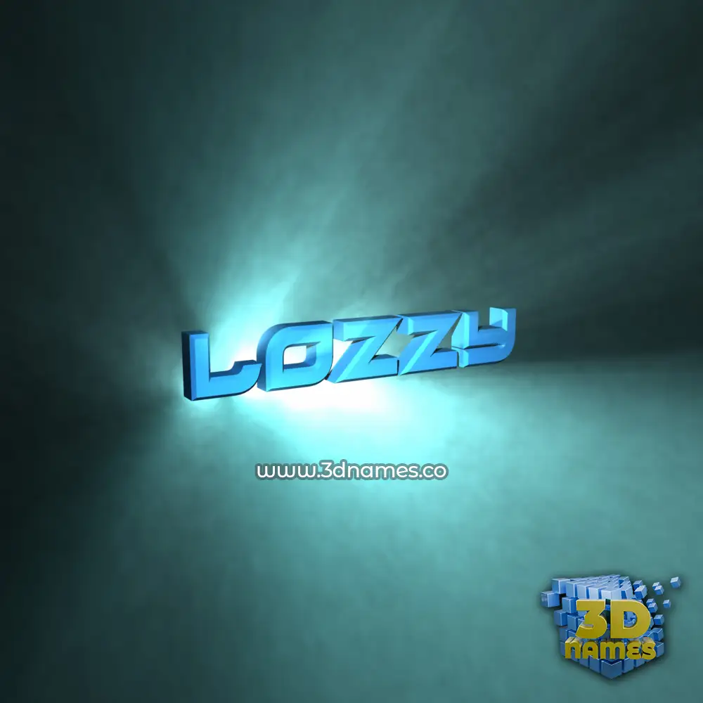 lozzy in Light Shine style - 3D name wallpaper