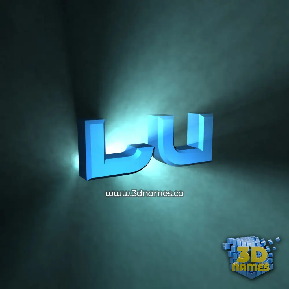 lu in Light Shine style - 3D name wallpaper