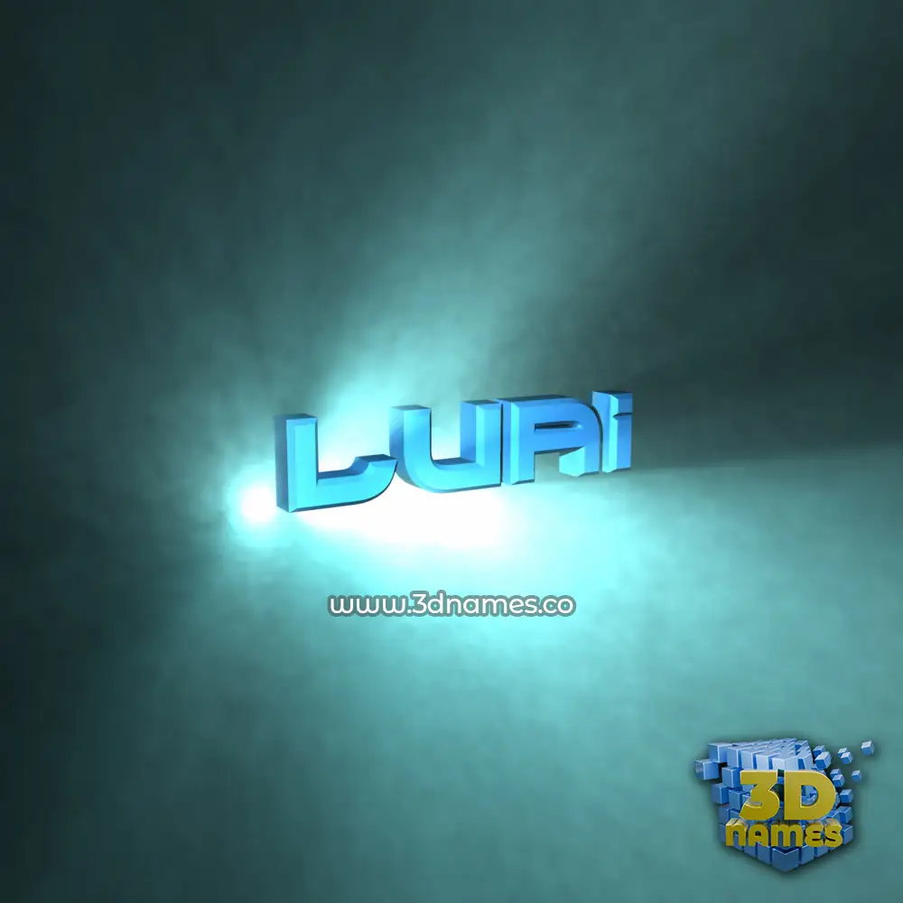 luai in Light Shine style - 3D name wallpaper