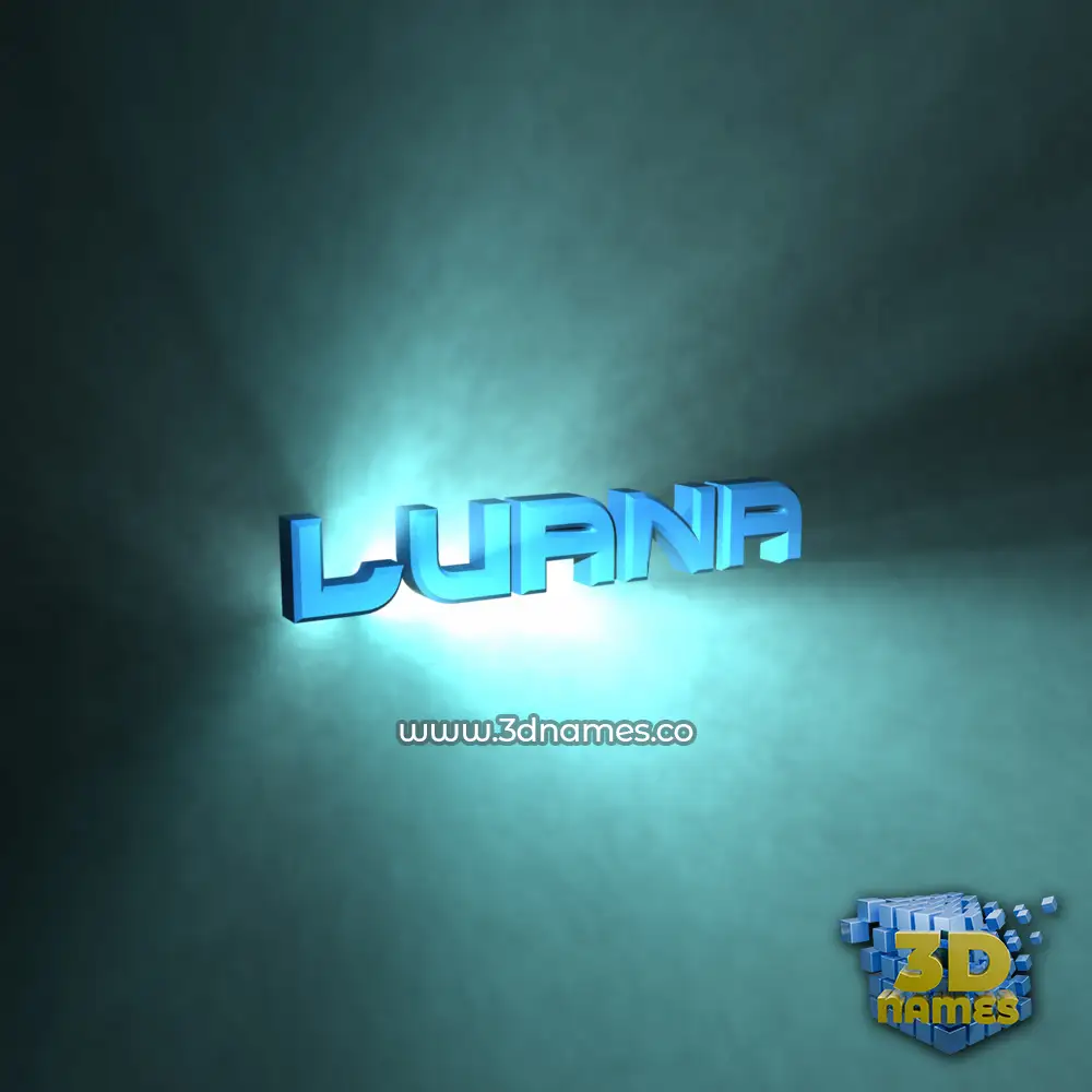 luana in Light Shine style - 3D name wallpaper