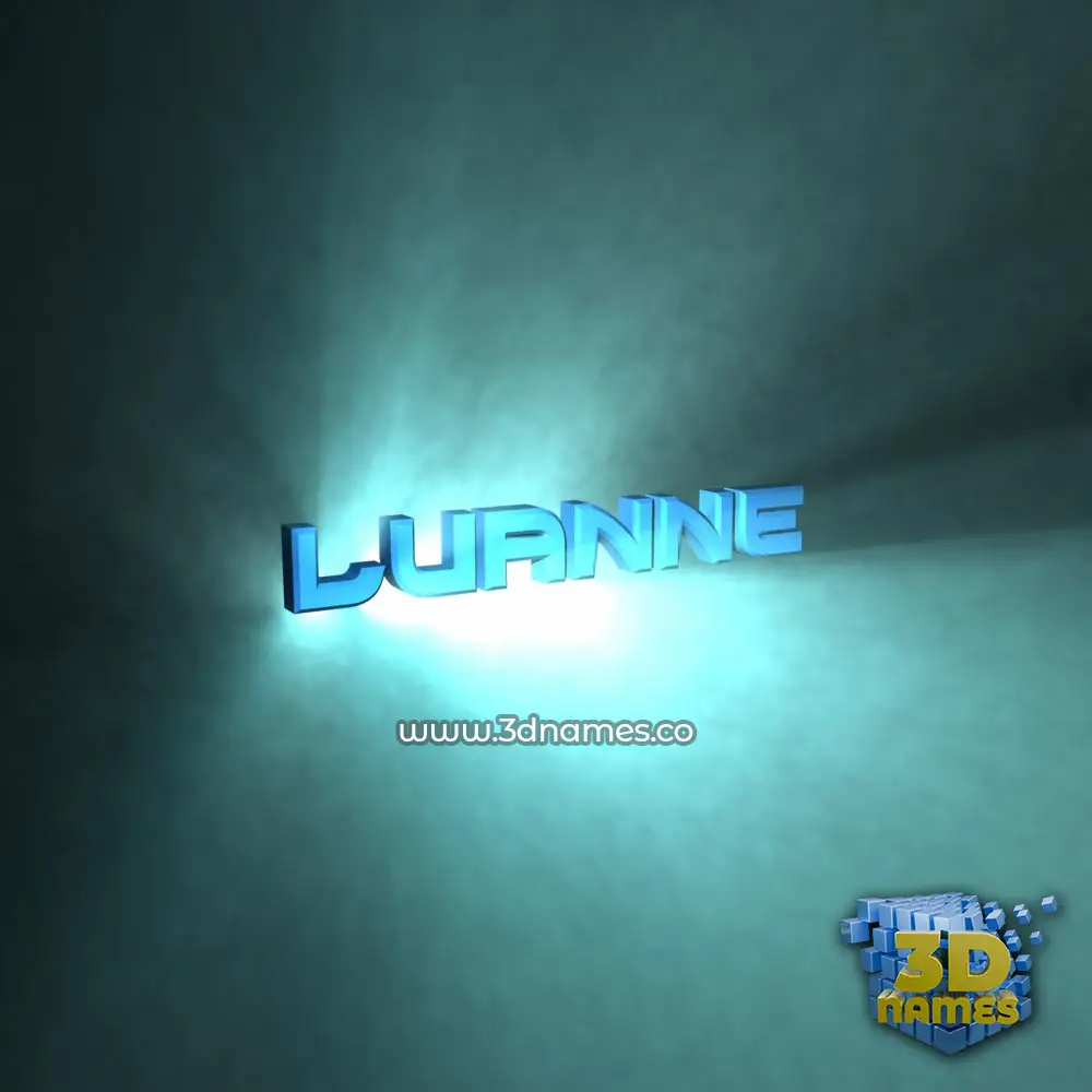 luanne in Light Shine style - 3D name wallpaper