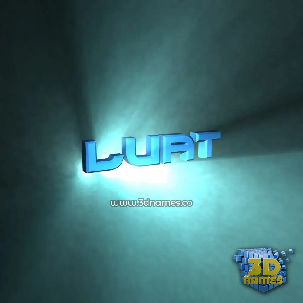 luat in Light Shine style - 3D name wallpaper