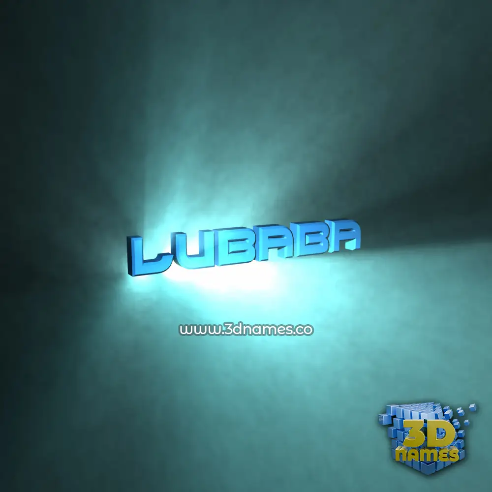 lubaba in Light Shine style - 3D name wallpaper