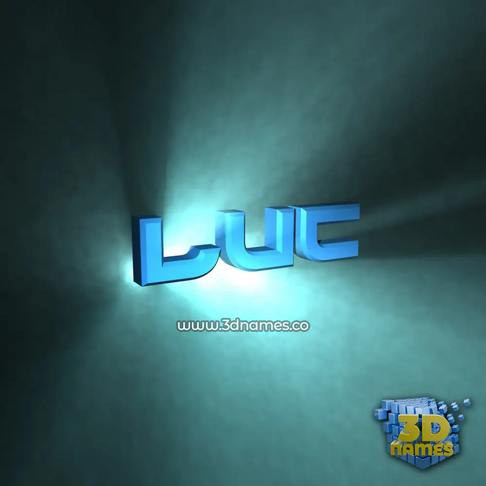 luc in Light Shine style - 3D name wallpaper