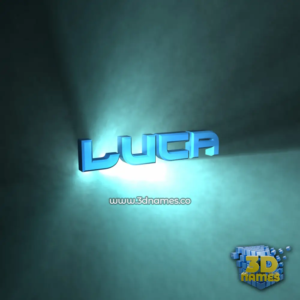 luca in Light Shine style - 3D name wallpaper