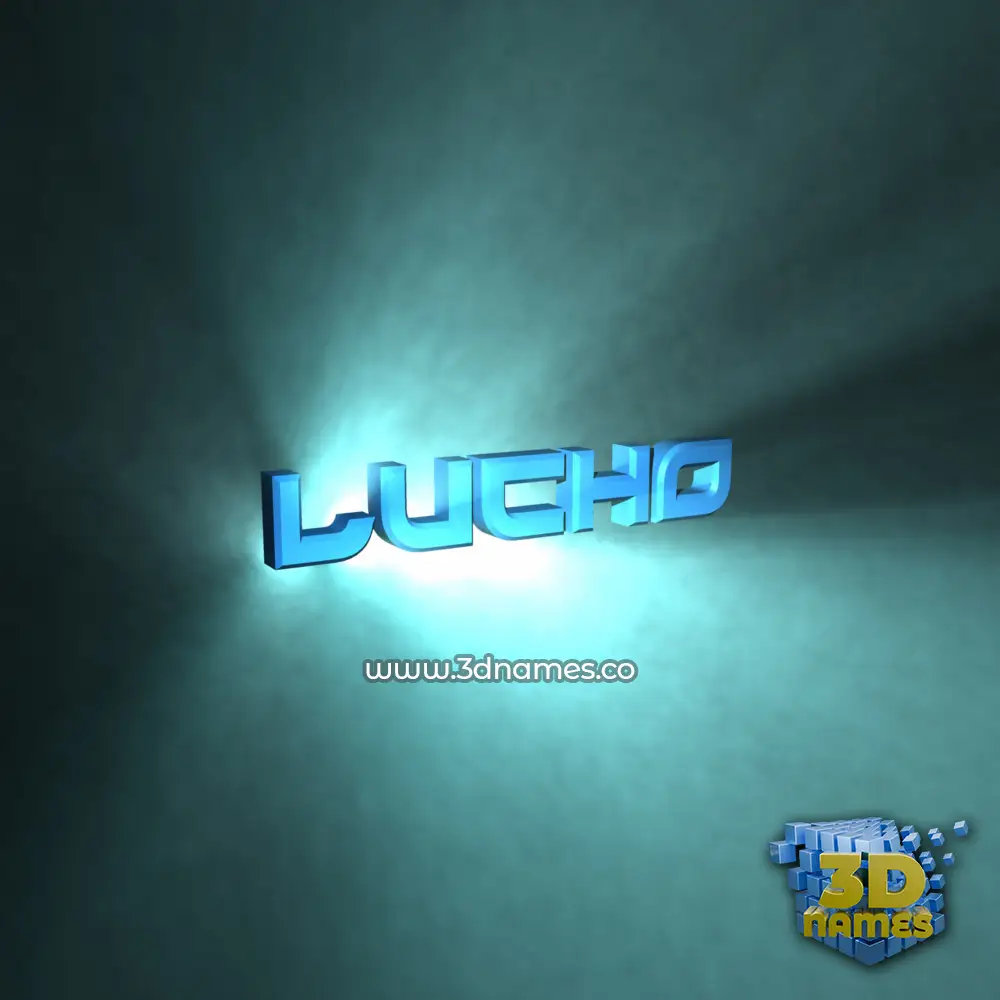 lucho in Light Shine style - 3D name wallpaper