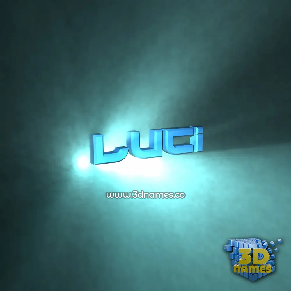 luci in Light Shine style - 3D name wallpaper