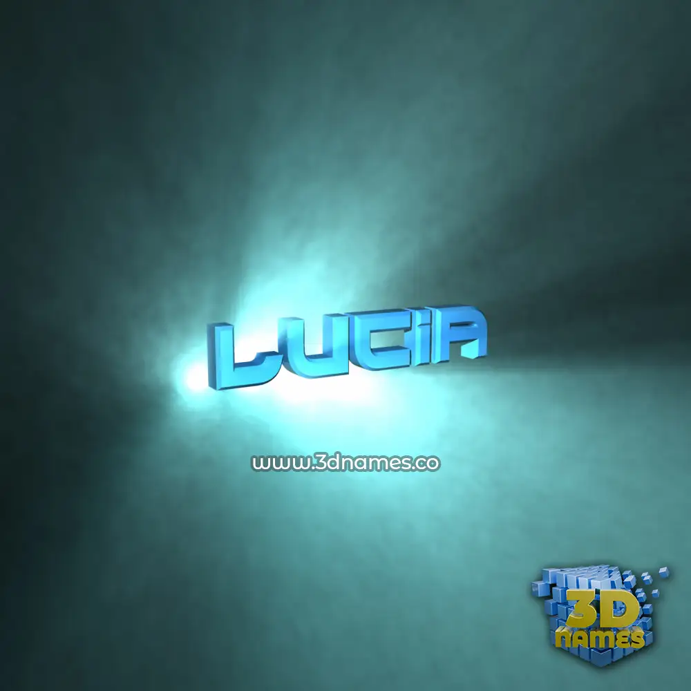 lucia in Light Shine style - 3D name wallpaper