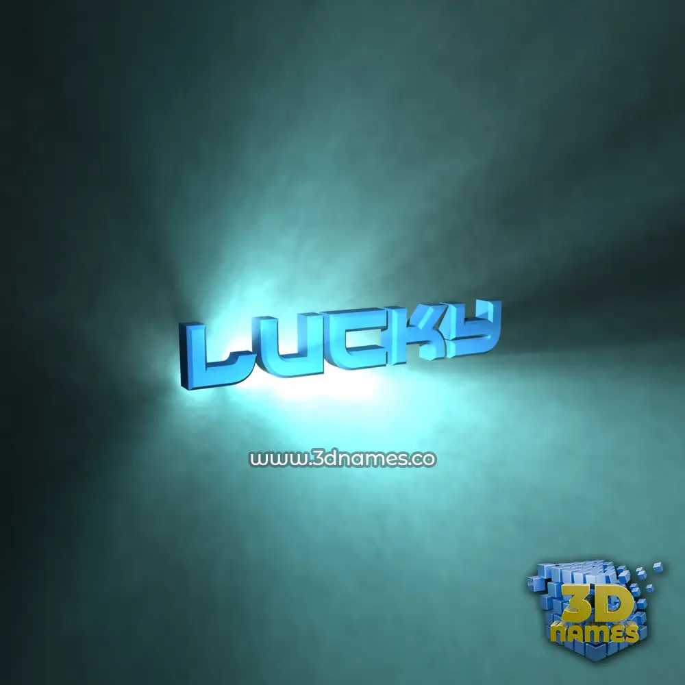 lucky in Light Shine style - 3D name wallpaper