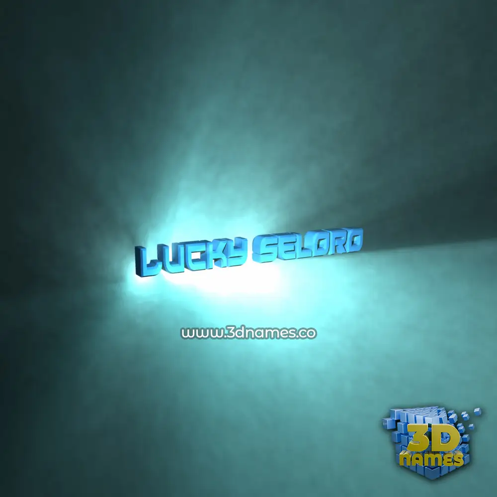 lucky seloro in Light Shine style - 3D name wallpaper