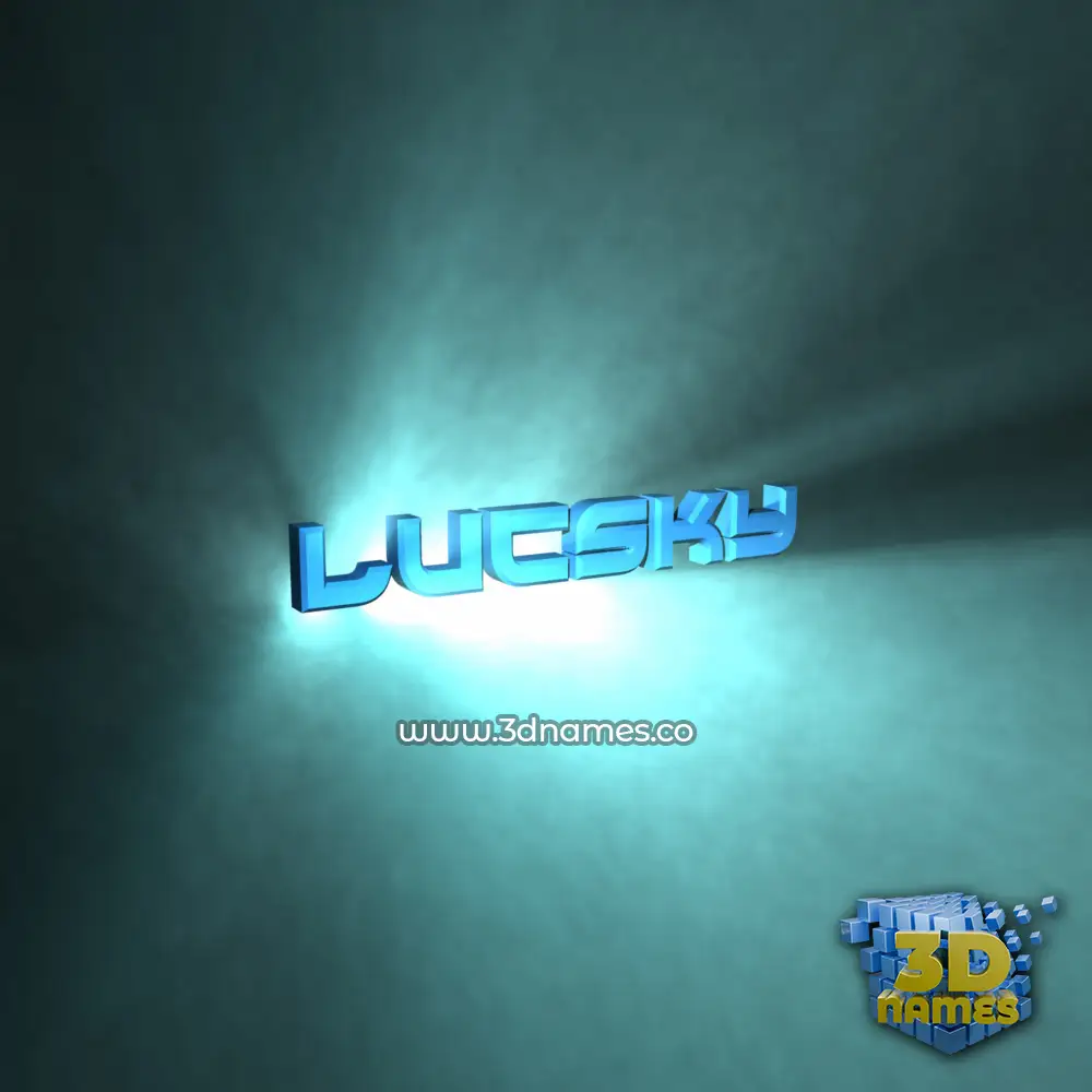 lucsky in Light Shine style - 3D name wallpaper