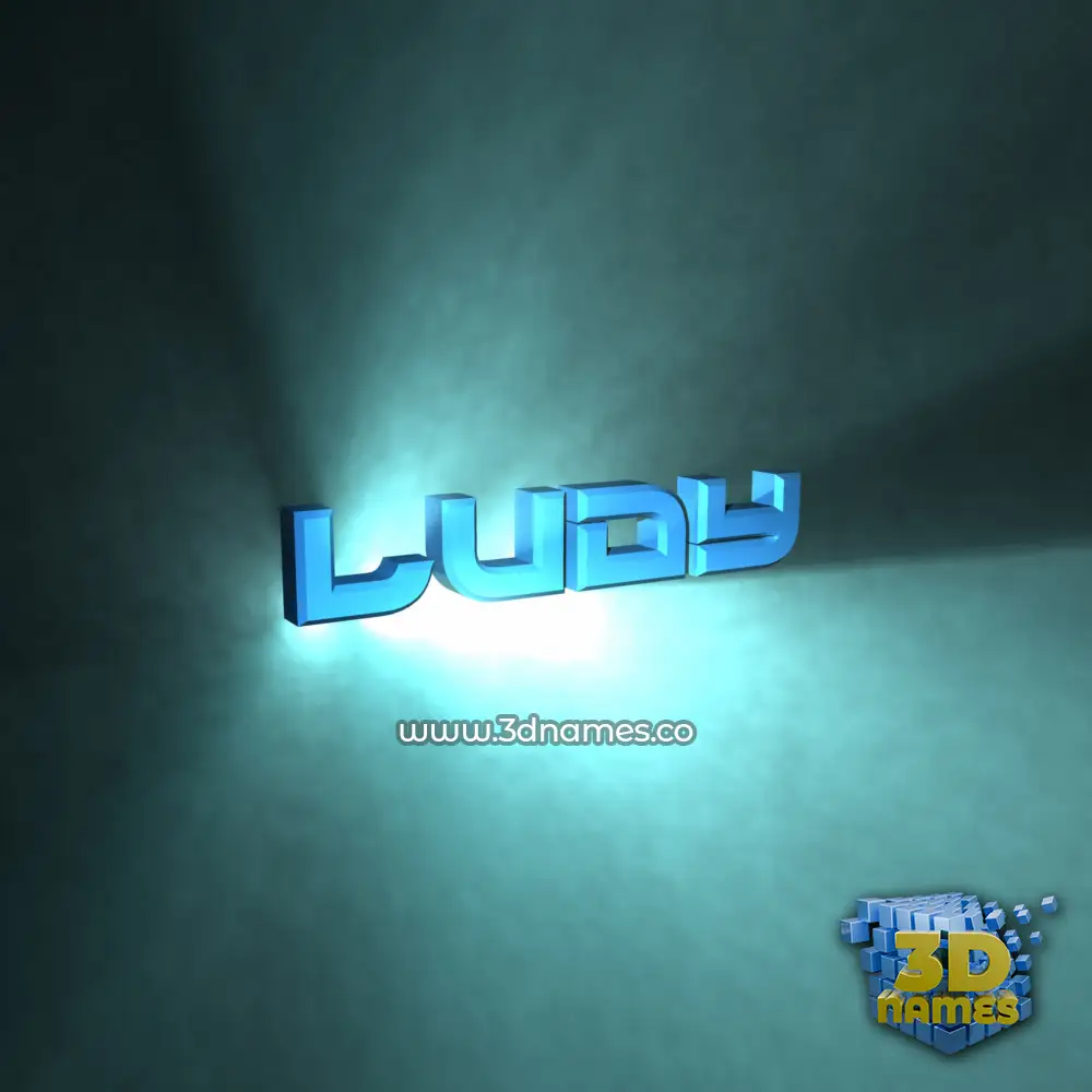 ludy in Light Shine style - 3D name wallpaper
