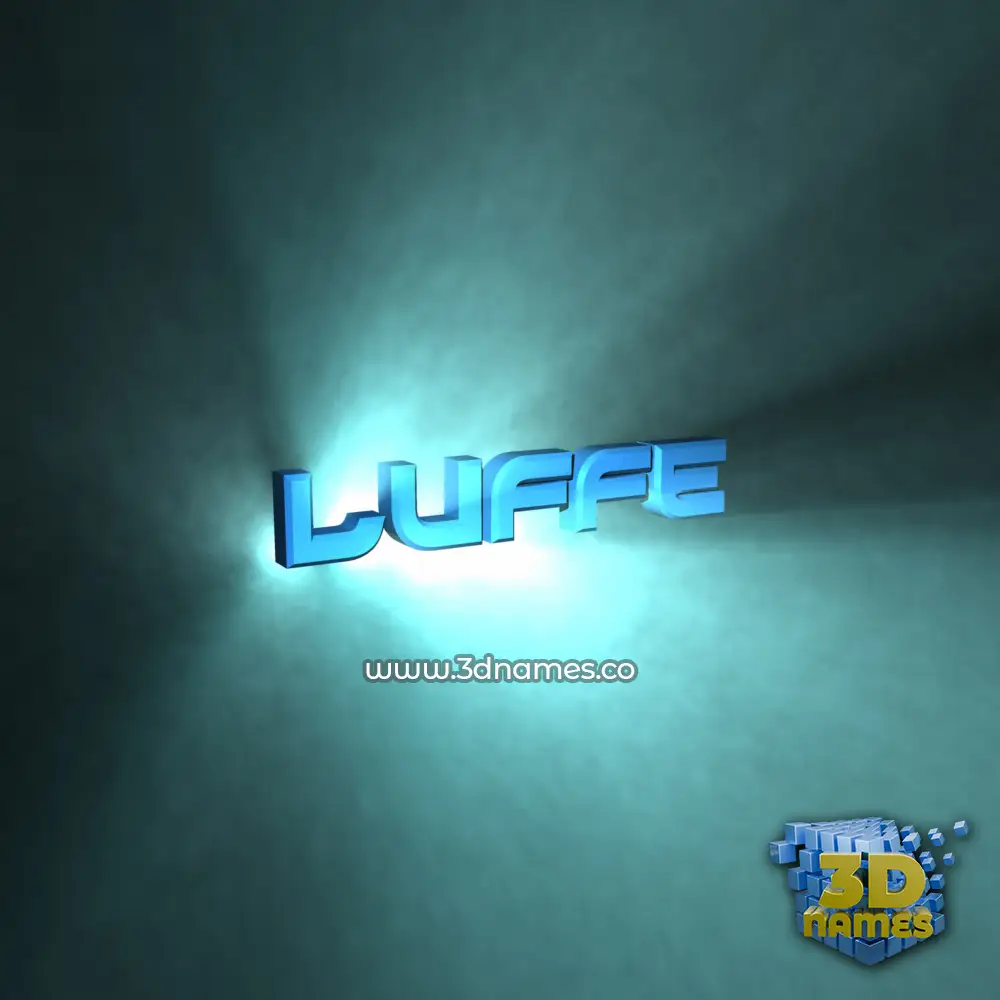 luffe in Light Shine style - 3D name wallpaper