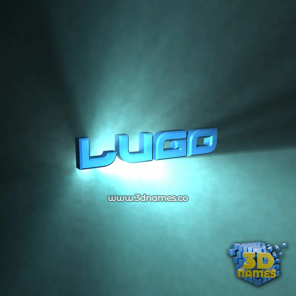lugo in Light Shine style - 3D name wallpaper