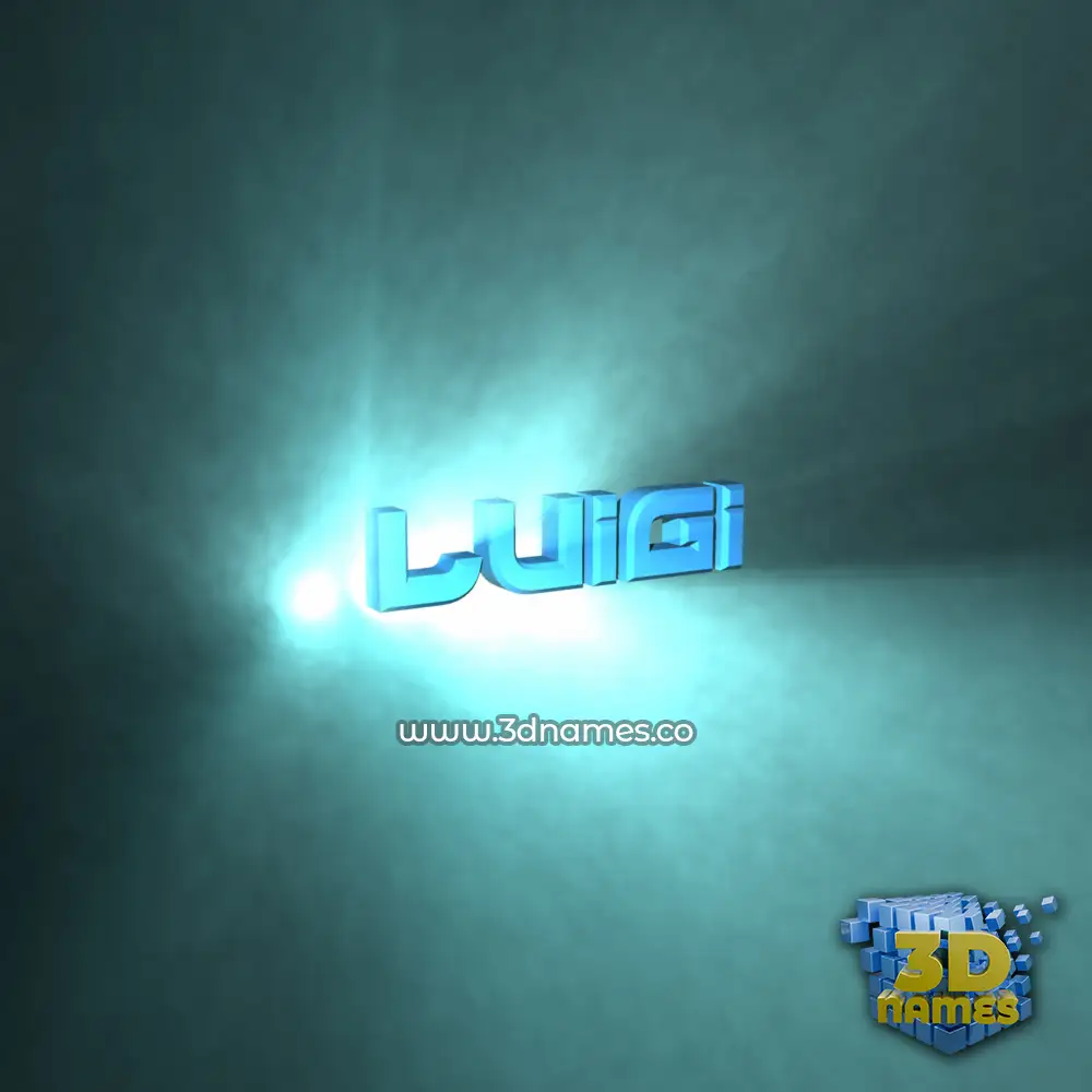 luigi in Light Shine style - 3D name wallpaper