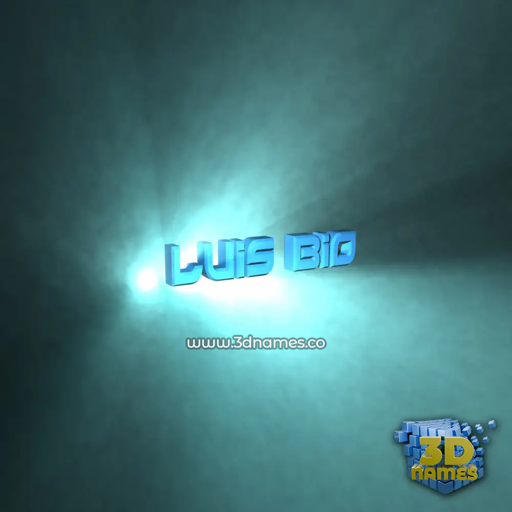 luis bio in Light Shine style - 3D name wallpaper