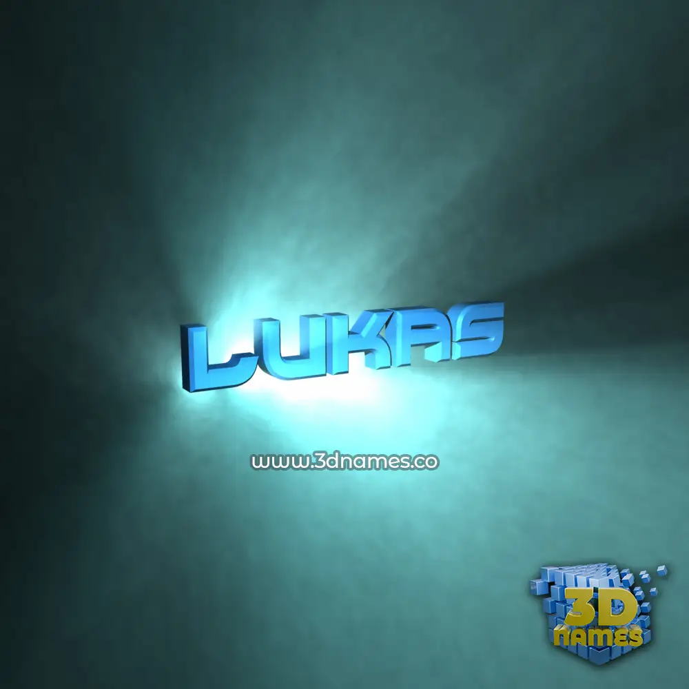 lukas in Light Shine style - 3D name wallpaper