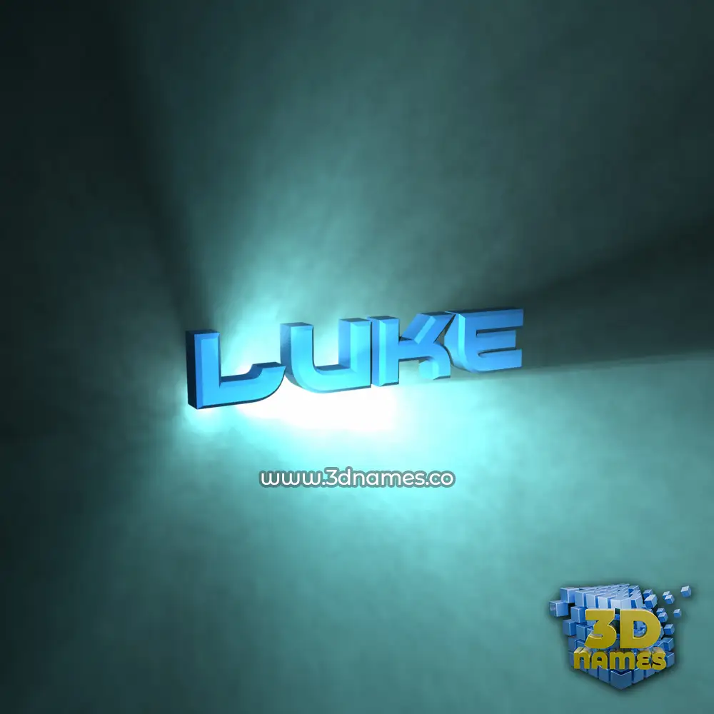 luke in Light Shine style - 3D name wallpaper