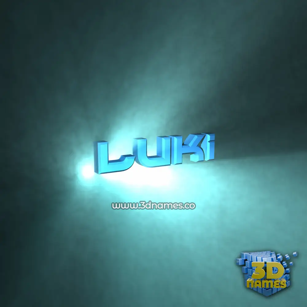 luki in Light Shine style - 3D name wallpaper