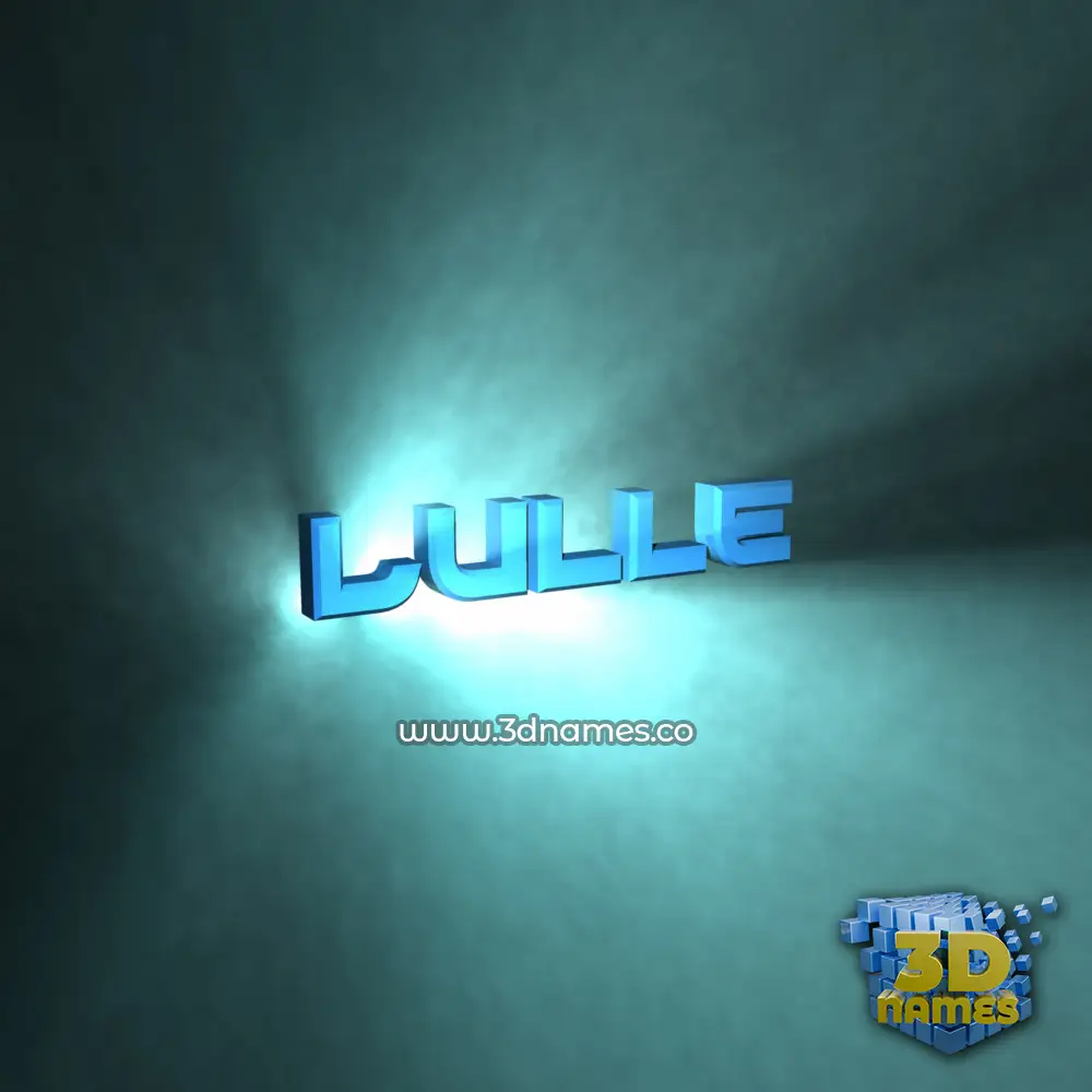 lulle in Light Shine style - 3D name wallpaper