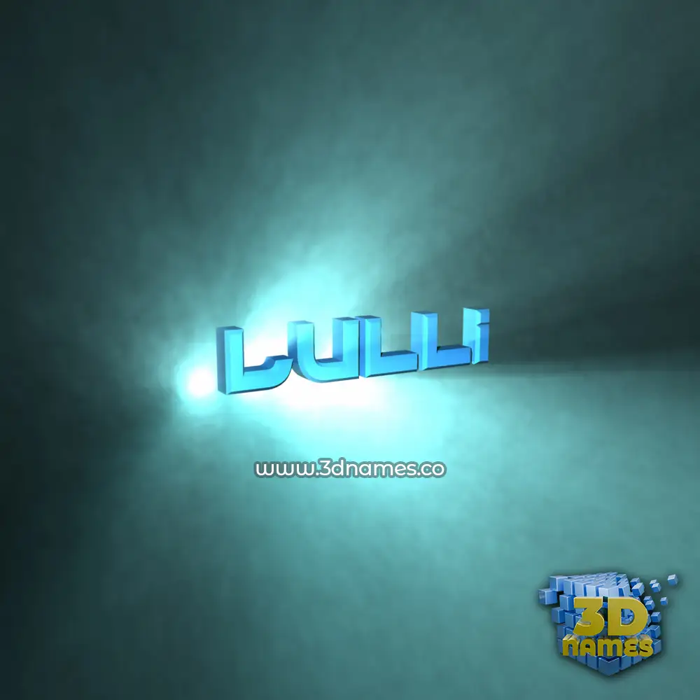 lulli in Light Shine style - 3D name wallpaper