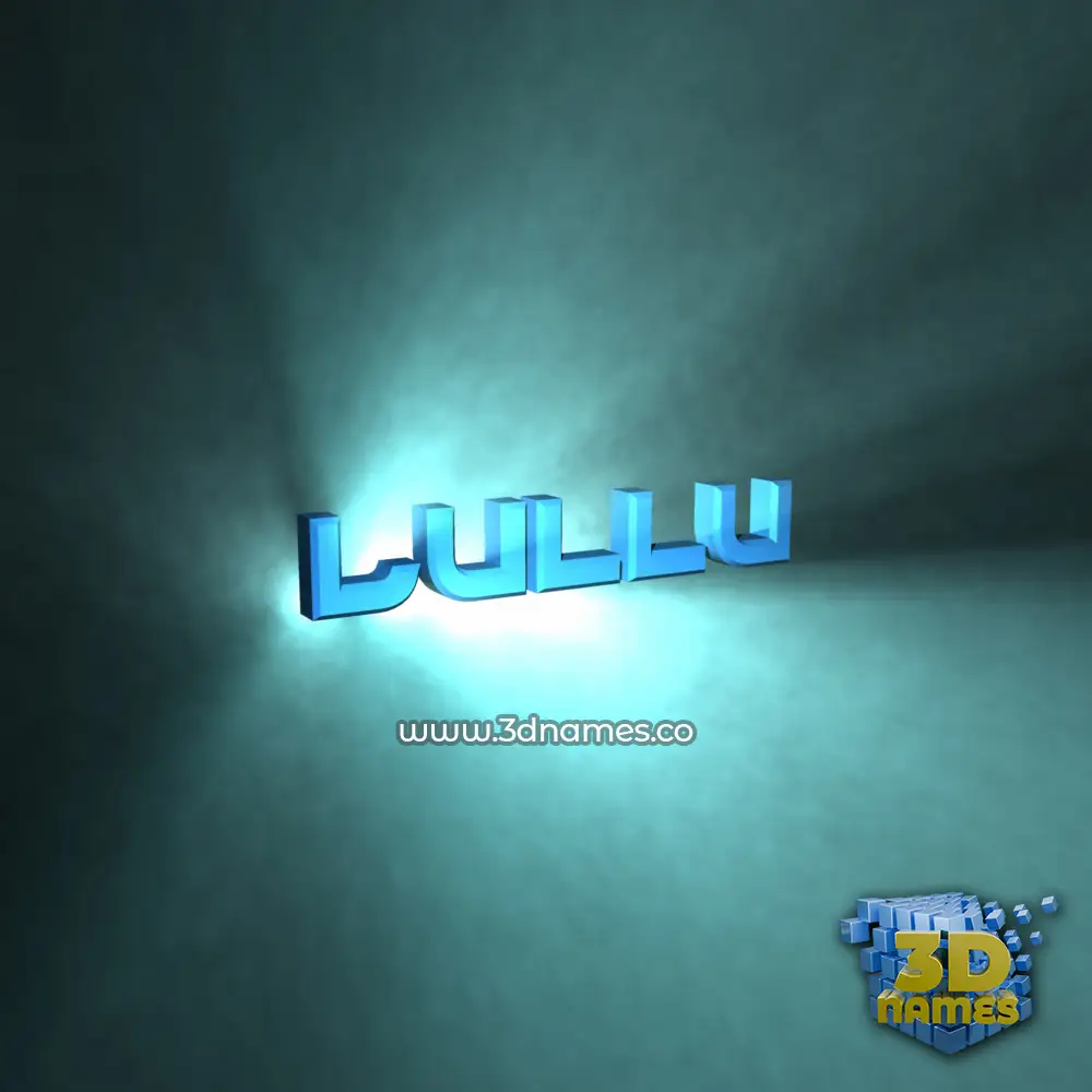 lullu in Light Shine style - 3D name wallpaper
