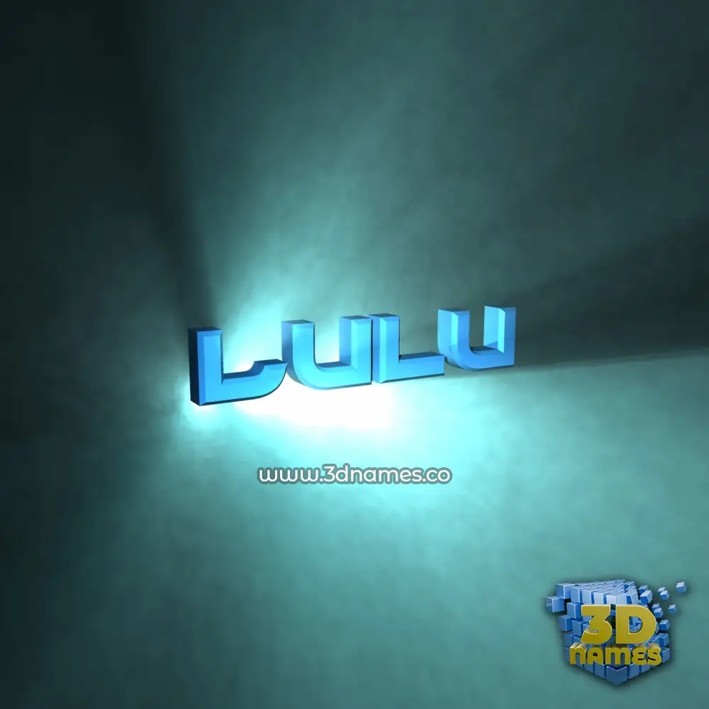lulu in Light Shine style - 3D name wallpaper