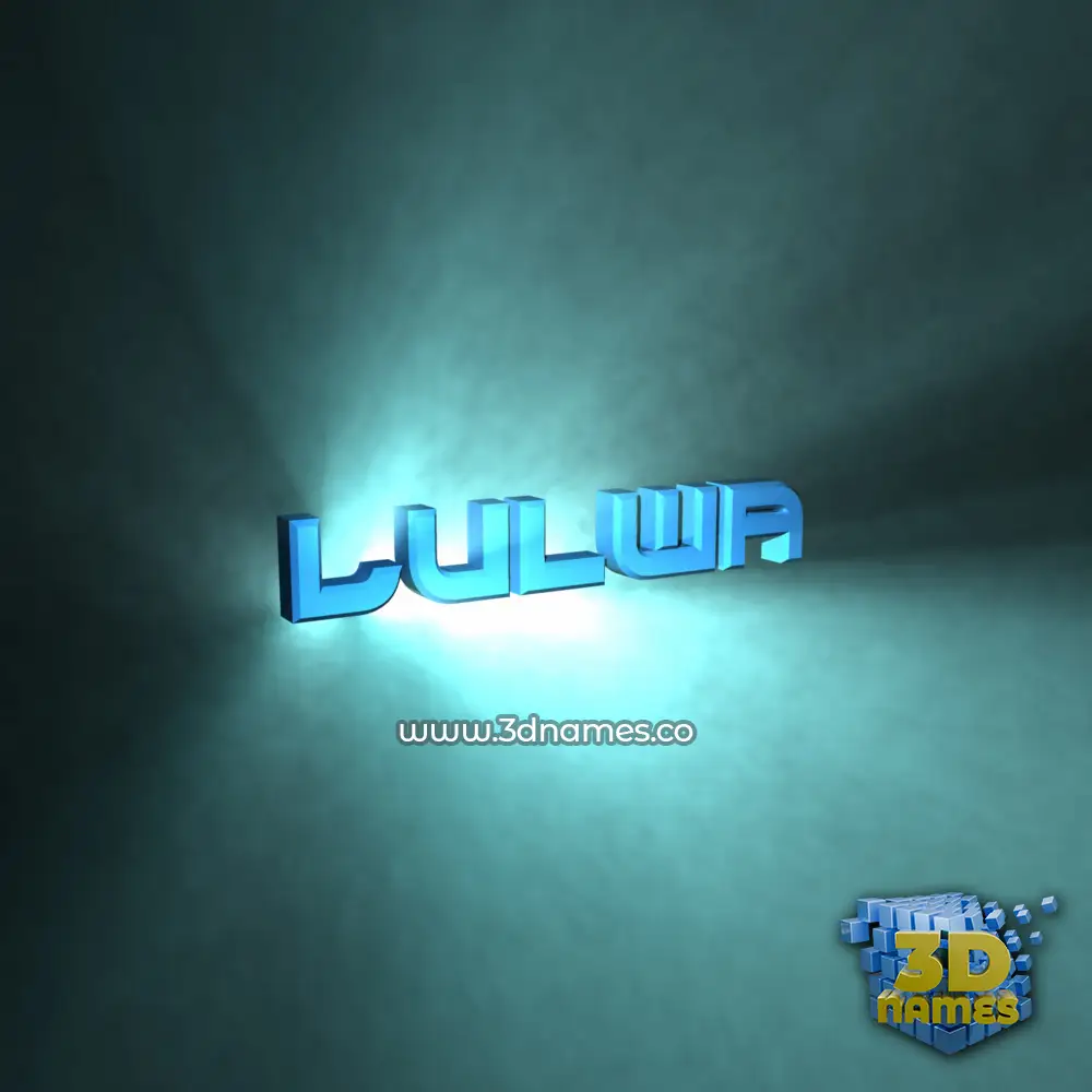 lulwa in Light Shine style - 3D name wallpaper