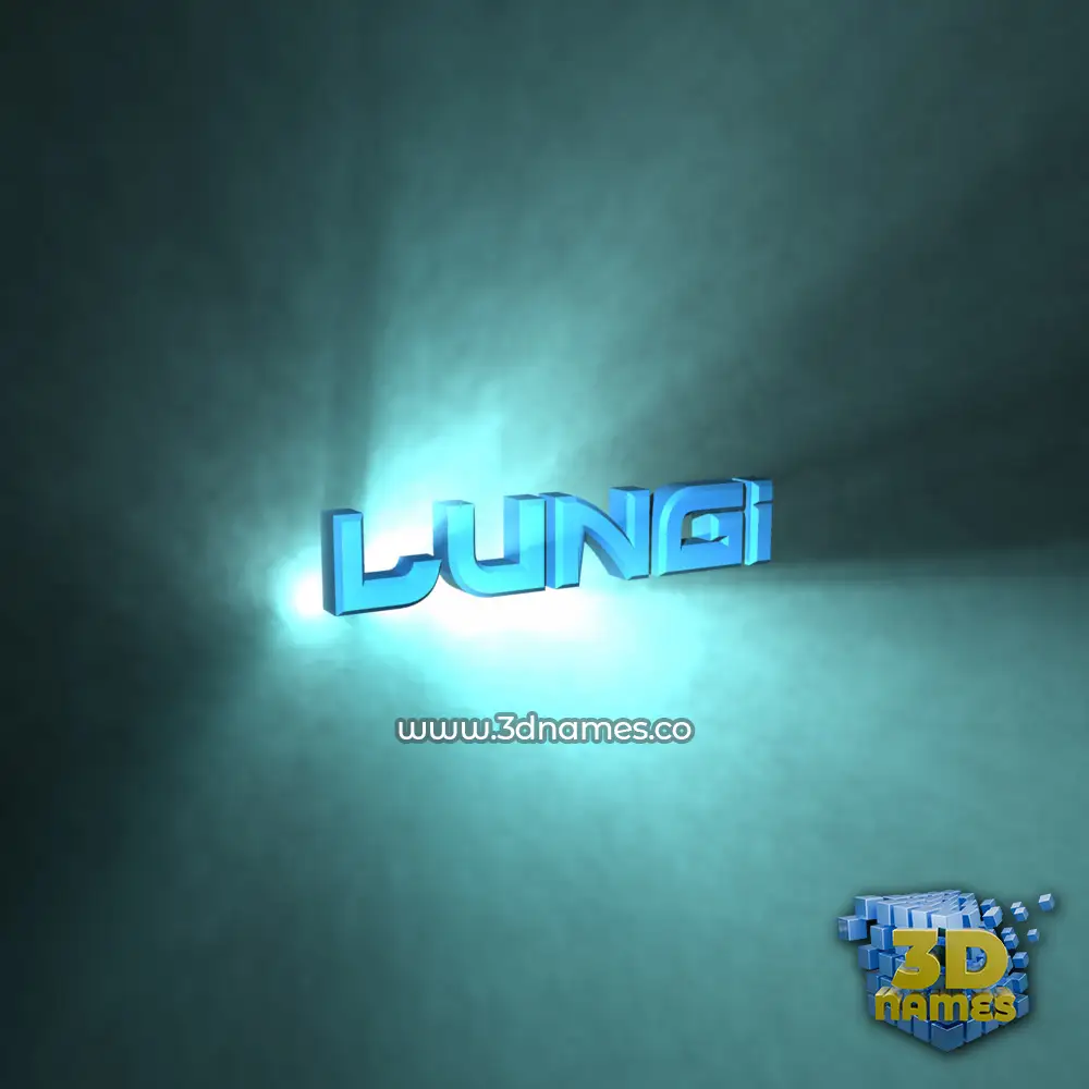 lungi in Light Shine style - 3D name wallpaper
