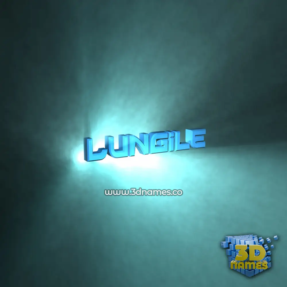 lungile in Light Shine style - 3D name wallpaper