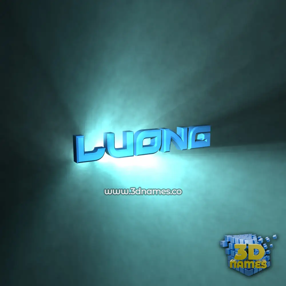 luong in Light Shine style - 3D name wallpaper