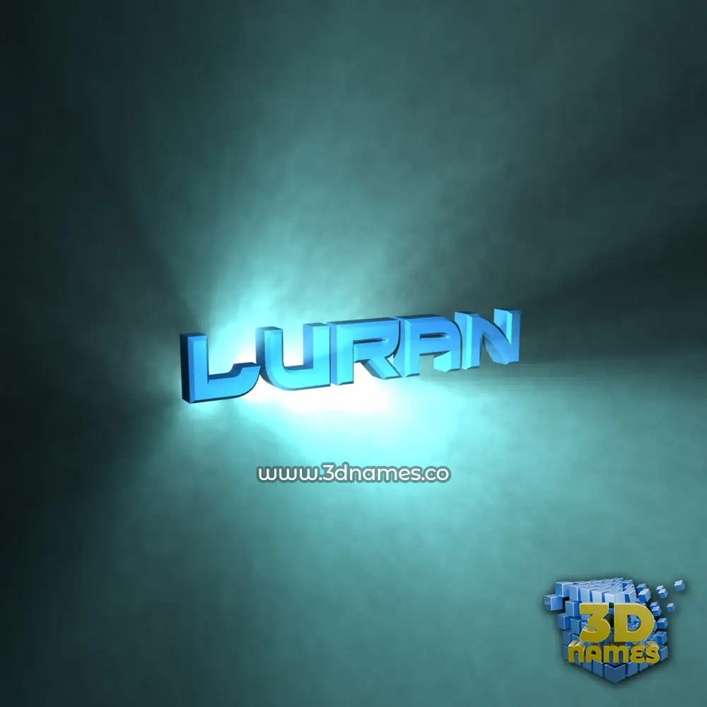 luran in Light Shine style - 3D name wallpaper