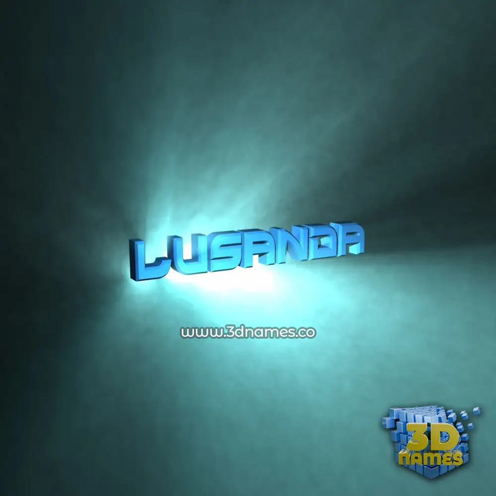 lusanda in Light Shine style - 3D name wallpaper