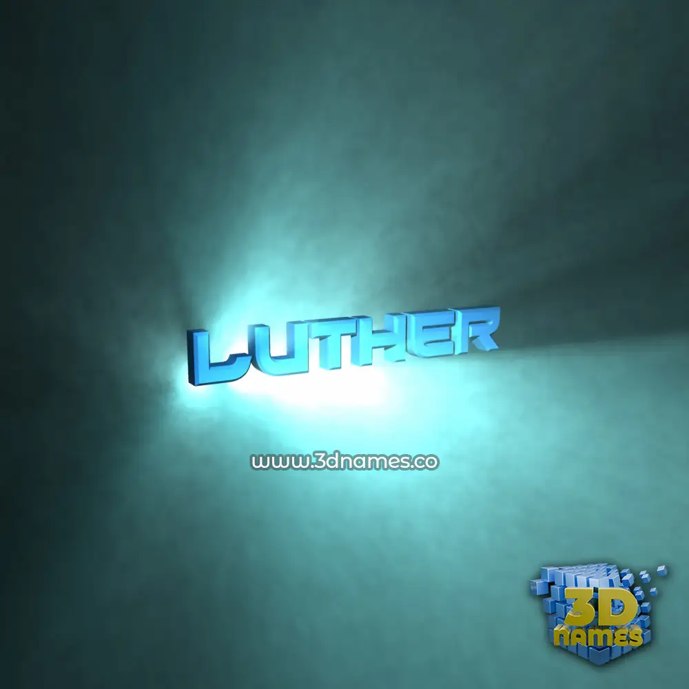 luther in Light Shine style - 3D name wallpaper