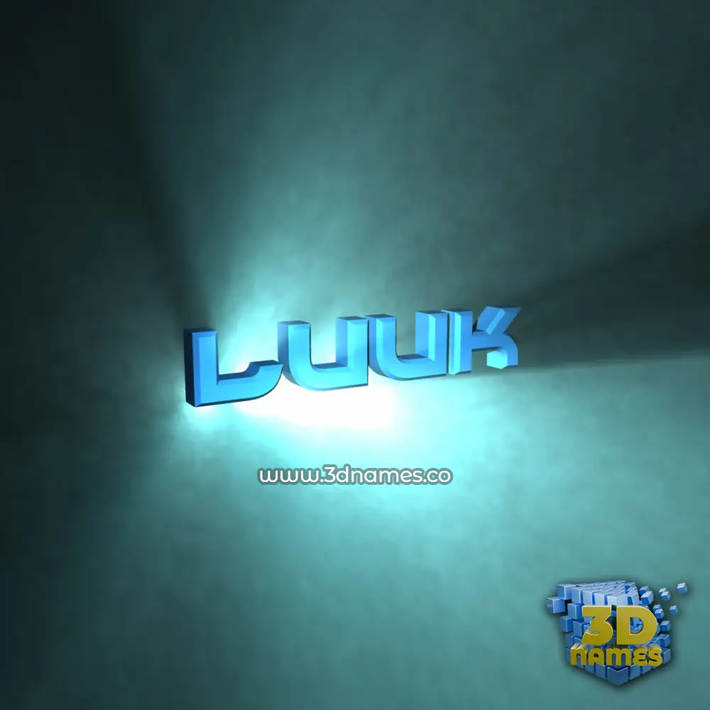 luuk in Light Shine style - 3D name wallpaper