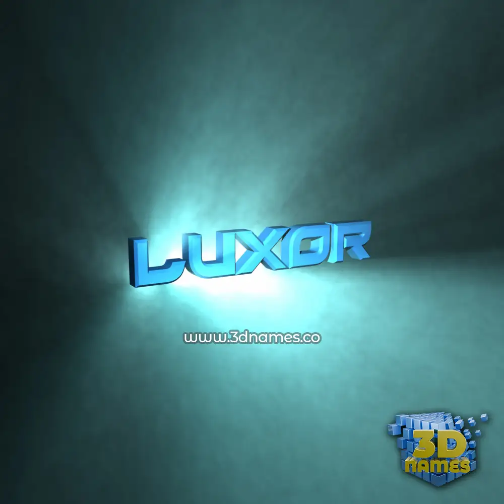 luxor in Light Shine style - 3D name wallpaper