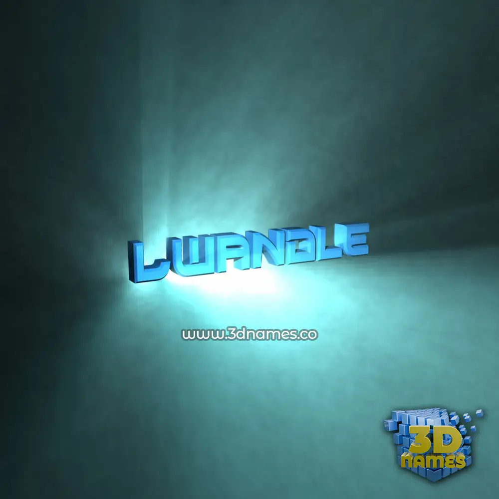lwandle in Light Shine style - 3D name wallpaper